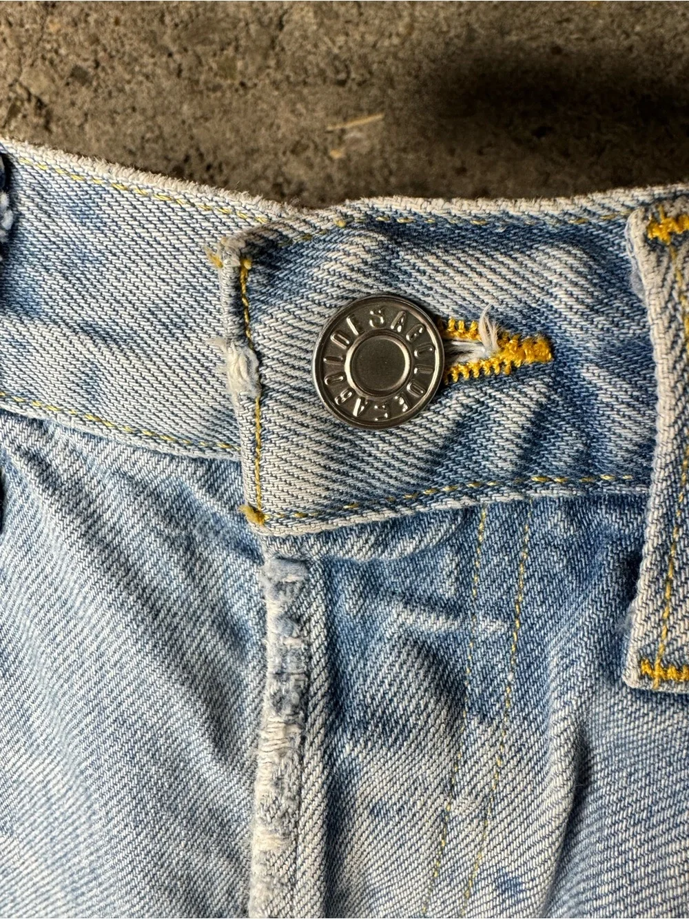 Agolde Parker Long Distressed High-Rise Denim Shorts